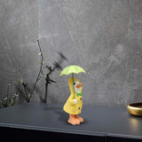 Maxbell Cute Garden Figurine Raincoat Duck Statue for Outdoor Indoor Backyard Yellow