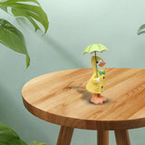 Maxbell Cute Garden Figurine Raincoat Duck Statue for Outdoor Indoor Backyard Yellow