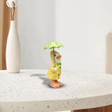 Maxbell Cute Garden Figurine Raincoat Duck Statue for Outdoor Indoor Backyard Yellow