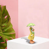 Maxbell Cute Garden Figurine Raincoat Duck Statue for Outdoor Indoor Backyard Yellow