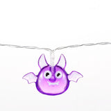 Maxbell Waterproof Purple Bat Lights for Halloween Party Patio Carnival 2m 10 Light