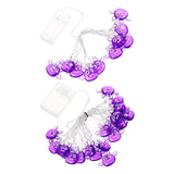 Maxbell Waterproof Purple Bat Lights for Halloween Party Patio Carnival 2m 10 Light