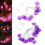 Maxbell Waterproof Purple Bat Lights for Halloween Party Patio Carnival 2m 10 Light