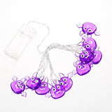 Maxbell Waterproof Purple Bat Lights for Halloween Party Patio Carnival 2m 10 Light