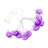 Maxbell Waterproof Purple Bat Lights for Halloween Party Patio Carnival 2m 10 Light