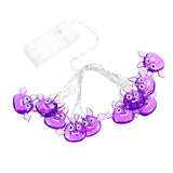 Maxbell Waterproof Purple Bat Lights for Halloween Party Patio Carnival 2m 10 Light