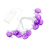 Maxbell Waterproof Purple Bat Lights for Halloween Party Patio Carnival 2m 10 Light