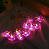 Maxbell Waterproof Purple Bat Lights for Halloween Party Patio Carnival 2m 10 Light