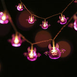 Maxbell Waterproof Purple Bat Lights for Halloween Party Patio Carnival 2m 10 Light