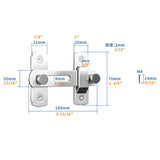 Maxbell Durable Barn Sliding Door Latch Lock with Screws for Bathroom Window Gate