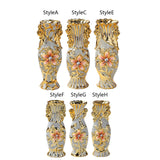 Maxbell Ceramic Vase Gold Ornament Creative Flower Pot for Hotel Desktop Anniversary StyleA