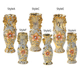 Maxbell Ceramic Vase Gold Ornament Creative Flower Pot for Hotel Desktop Anniversary StyleA