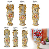 Maxbell Ceramic Vase Gold Ornament Creative Flower Pot for Hotel Desktop Anniversary StyleA