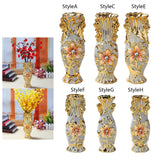 Maxbell Ceramic Vase Gold Ornament Creative Flower Pot for Hotel Desktop Anniversary StyleA