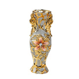 Maxbell Ceramic Vase Gold Ornament Creative Flower Pot for Hotel Desktop Anniversary StyleA