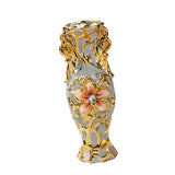 Maxbell Ceramic Vase Gold Ornament Creative Flower Pot for Hotel Desktop Anniversary StyleA