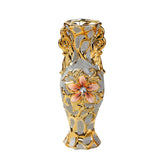 Maxbell Ceramic Vase Gold Ornament Creative Flower Pot for Hotel Desktop Anniversary StyleA