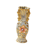 Maxbell Ceramic Vase Gold Ornament Creative Flower Pot for Hotel Desktop Anniversary StyleC