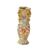 Maxbell Ceramic Vase Gold Ornament Creative Flower Pot for Hotel Desktop Anniversary StyleC