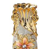 Maxbell Ceramic Vase Gold Ornament Creative Flower Pot for Hotel Desktop Anniversary StyleE