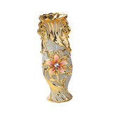 Maxbell Ceramic Vase Gold Ornament Creative Flower Pot for Hotel Desktop Anniversary StyleE