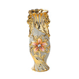 Maxbell Ceramic Vase Gold Ornament Creative Flower Pot for Hotel Desktop Anniversary StyleE