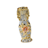 Maxbell Ceramic Vase Gold Ornament Creative Flower Pot for Hotel Desktop Anniversary StyleF