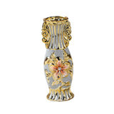 Maxbell Ceramic Vase Gold Ornament Creative Flower Pot for Hotel Desktop Anniversary StyleF