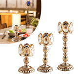 Maxbell Golden Tea Light Holder Pillar Candle Holder Halloween Christmas Decor S