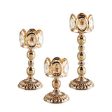 Maxbell Golden Tea Light Holder Pillar Candle Holder Halloween Christmas Decor S