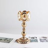 Maxbell Golden Tea Light Holder Pillar Candle Holder Halloween Christmas Decor M