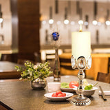 Maxbell Golden Tea Light Holder Pillar Candle Holder Halloween Christmas Decor M