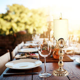 Maxbell Golden Tea Light Holder Pillar Candle Holder Halloween Christmas Decor M