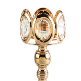 Maxbell Golden Tea Light Holder Pillar Candle Holder Halloween Christmas Decor L