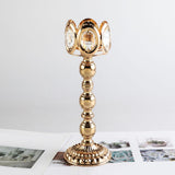 Maxbell Golden Tea Light Holder Pillar Candle Holder Halloween Christmas Decor L