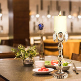 Maxbell Golden Tea Light Holder Pillar Candle Holder Halloween Christmas Decor L