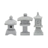 Maxbell 3x Miniature Statue Decoration Chic Gift Sculpture for Bookcase Lawn Garden