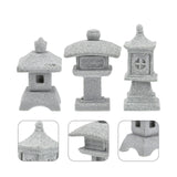 Maxbell 3x Miniature Statue Decoration Chic Gift Sculpture for Bookcase Lawn Garden