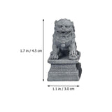 Maxbell 1 Pair Chinese Style Lions Statues Garden Sculptures for Outdoor Pathway