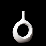 Maxbell Flower Pot Hollow Design Minimalist Ceramic Vase for Decor Tabletop Home