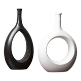 Maxbell Flower Pot Hollow Design Minimalist Ceramic Vase for Decor Tabletop Home