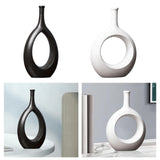 Maxbell Flower Pot Hollow Design Minimalist Ceramic Vase for Decor Tabletop Home