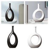 Maxbell Flower Pot Hollow Design Minimalist Ceramic Vase for Decor Tabletop Home