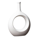 Maxbell Flower Pot Hollow Design Minimalist Ceramic Vase for Decor Tabletop Home