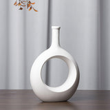 Maxbell Flower Pot Hollow Design Minimalist Ceramic Vase for Decor Tabletop Home