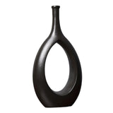 Maxbell Flower Pot Hollow Design Minimalist Ceramic Vase for Decor Tabletop Home