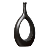 Maxbell Flower Pot Hollow Design Minimalist Ceramic Vase for Decor Tabletop Home