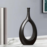 Maxbell Flower Pot Hollow Design Minimalist Ceramic Vase for Decor Tabletop Home