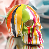 Maxbell Abstract Skull Statue Figurine Halloween Prop Ornament for Desk Shelf Office