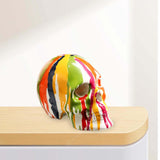 Maxbell Abstract Skull Statue Figurine Halloween Prop Ornament for Desk Shelf Office